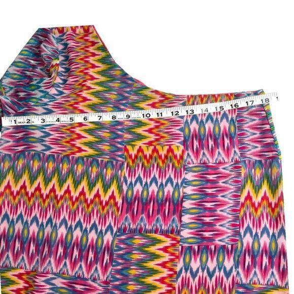 Umgee One Sleeve / Sleeveless Zig Zag Print‎ Dress Size Medium - Picture 5 of 9